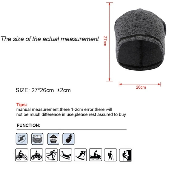 Beanie for Men Women Winter Warm Skull Cap Hat Lightweight for Running Cycling - Picture 7 of 11